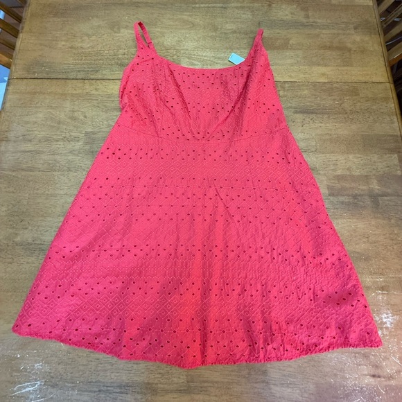 Old Navy Red Eyelet Mini Dress - Picture 5 of 10